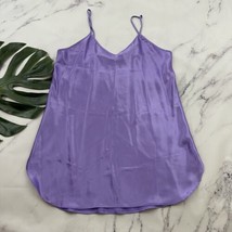 LA Intimates Womens Vintage 90s Satin Slip Nightie Dress Size L Pastel P... - $25.73