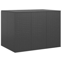 Cushion Box Black PE rattan, powder-coated steel - $8,854.95 MXN
