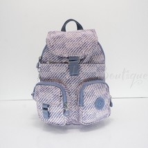 NWT Kipling BP3902 Lovebug Travel Small Backpack Nylon Eternal Tweed Blue Pink - £59.83 GBP