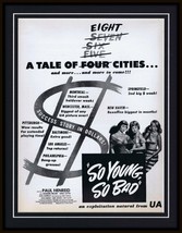 ORIGINAL 1950 So Young So Bad Paul Henreid 11x14 Framed Advertisement - £77.97 GBP