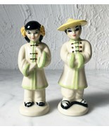 Ceramic Arts Studio Asian Couple Salt &amp; Pepper Shaker Set - Madison WI 1... - $32.39 CAD