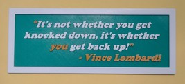 Vince Lombardi Magnetic Refrigerator Sign - $223.42 MXN