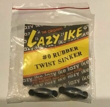 Two Vintage New # 0 Rubber Twist Sinkers - $242.81 MXN
