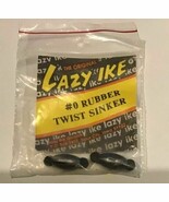 Two Vintage New # 0 Rubber Twist Sinkers - $242.37 MXN