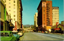 Vtg Chrome Postcard Hollywood California CA Hollywood &amp; Vine Street View w Cars - £5.48 GBP