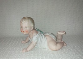 Antique Gebruder Heubach 8&quot; Bisque Porcelain Piano Baby Germany - £117.31 GBP