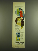 1971 Lysol Spray Disinfectant Advertisement - Lysol Spray does it all - £14.44 GBP