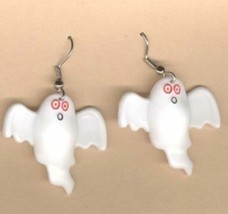 Funky Cute Ghost Earrings Halloween Spirit Haunted House Charms Costume Jewelry - £4.69 GBP