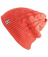 NEFF Sarah Women&#39;s Embroidered &quot;N&quot; Cable Knit Beanie Hat, Orange NWT Win... - $220.50 MXN