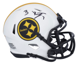 Ben Roethlisberger Autographed Steelers Lunar Eclipse Mini Helmet Fanatics - £265.78 GBP