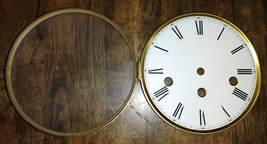 Clock Face Brass Hinged Bezel W/ Convex Glass West Germany 7&quot; Replacement Part - £26.16 GBP