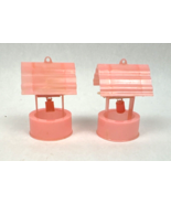 Vintage Plastic Candy Nut Cup Party Favors Pink Ornament Wishing Well Ho... - €15,00 EUR