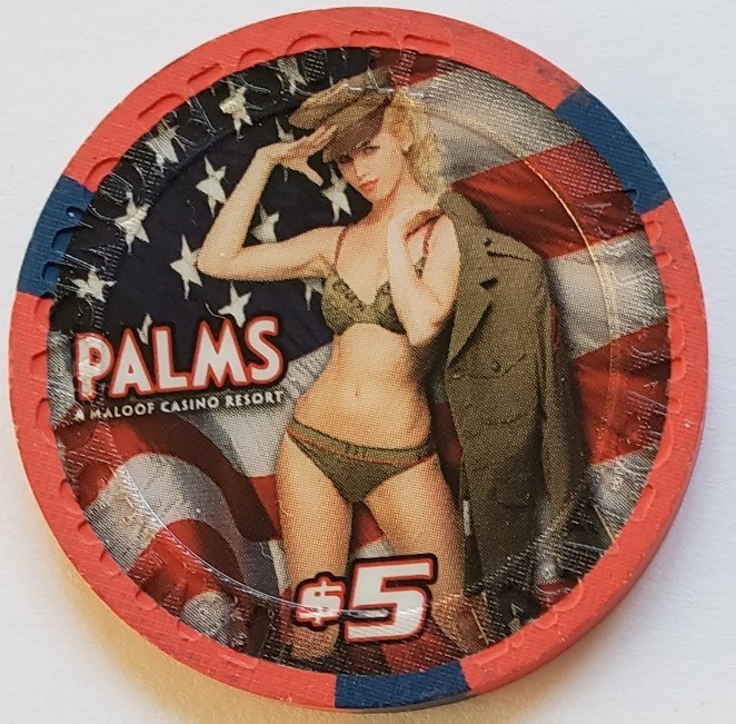 $5 Palms July 4th 2010 Ltd Edition 1000 Vegas Casino Chip vintage - $12.95
