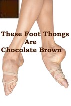 Bloch S0602L Chocolate Brown Women&#39;s Small (fit Size 3.5 to 4.5) Foot Thong II - £7.98 GBP