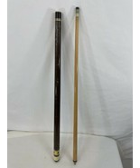 Vintage 50s 60s 18 oz 2 Piece 57&quot; Wood Straight Pool Cue With Case - £79.13 GBP