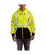 Tingley Rubber S78122 Class 3 Hooded Sweatshirt with Zipper, XX-Large, Lime - $1,394.42 MXN