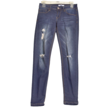 YMI Blue Jeans Women&#39;s Size 5 Dark Wash Distressed Skinny - $397.36 MXN