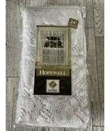 Home Fashions Lorraine Tier Pair Of Curtains White Lace 58” W X 24”L Hop... - £9.31 GBP