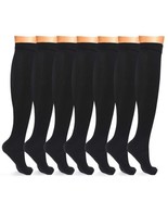 Compression Socks 7 Pack Knee High Sz L/XL Circulation Support - $19.72 CAD