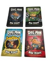 Lot of 4 - Dog Man Hardcover Books By Dav Pilkey - £22.53 GBP