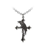 Alchemy Gothic P961 Crus Corvis Pendant Necklace England Raven Perch On ... - £34.76 GBP