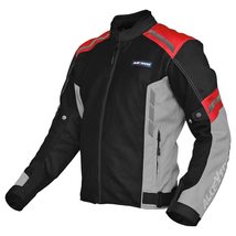 Turbo Bike Riding Jacket Mesh Fabric Racer Motorcycle Armour Back Elbows Shoulde - £139.04 GBP