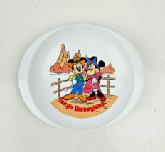 Vintage Tokyo Disneyland Melamine Plate Mickey Mouse Frontierland Handles - $12.99