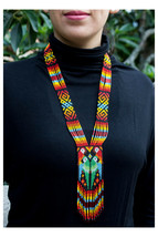 Traditional Ayahuasca Ceremonial Necklace, Guacamayas Desing, Indigenous... - $93.13