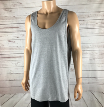 BASIC EDITIONS Men&#39;s Classic Gray Cotton Muscle Tank Top NWT XL - £7.21 GBP