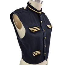 Vtg 90s Y2k  L.A. Blues Button Up Military Michael Jackson Vibe Vest Wom... - $39.20