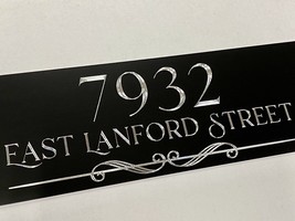 Engraved Personalized Custom House Home Number Street Address Metal Sign 14x5 - £23.21 GBP