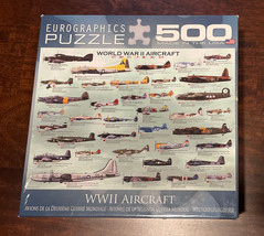 World War II Aircraft 500 Pc Jigsaw Puzzle Eurographics WWII Military- C... - £7.91 GBP