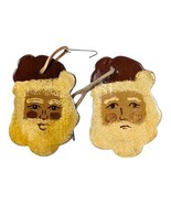 FOLTZ Pennsylvania Redware Pottery Christmas Santa Claus Face Ornament 4... - $46.25 CAD