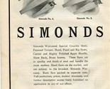 Simonds Manufacturing Hand Saws 2 page 1909 Magazine Ad  - $21.78