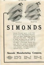 Simonds Manufacturing Hand Saws 2 page 1909 Magazine Ad  - £17.36 GBP