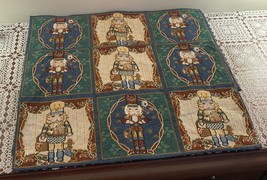Set of Two Nutcracker Woven Tapestry Placemats 12 x 19 In Vibrant Colors Festive - £10.38 GBP