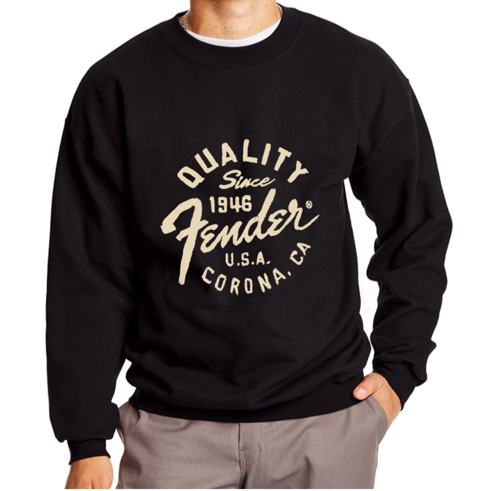 Fender Quality Guitar Men's Black Sweatshirt - £24.55 GBP