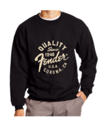 Fender Quality Guitar Men&#39;s Black Sweatshirt - $596.62 MXN