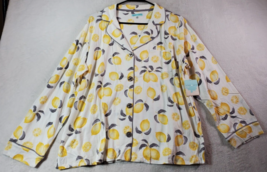 Star + Skye Sleepwear Shirt Womens Size 1X White Lemon Print Collar Butt... - £18.15 GBP