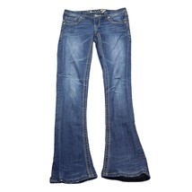 Seven7 Jeans Womens 27 31x32 Blue Pants Denim Low Rise Straight Skinny - £19.51 GBP