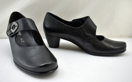 Gabor Black Leather Mary Janes Comfort Heels - Women&#39;s 42 EU 10 US 7.5 UK - £83.49 GBP