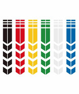 Car Motorcycle Reflective Arrow Decals Rim Stripe Wheel On Fender Tape S... - €9,35 EUR