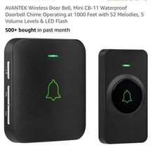 Wireless Door Bell, Mini Waterproof Doorbell Chime Operating at 1000 Fee... - $10.77