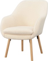 Take A Seat Charlotte Accent Chair By Convenience Concepts, 25 X, Sherpa Creme. - £175.15 GBP