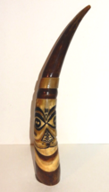 Rufisque Senegal Decorated Cow Horn RARE - $29.99