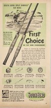 1949 Print Ad South Bend Split Bamboo Fly Fishing Rods Reels &amp; Lures Ind... - $17.65