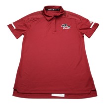 Adidas Shirt Womens M Red Polo Climalite Chest Button Short Sleeve Colla... - $27.32 CAD