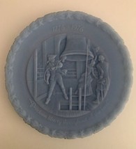 Fenton Handmade Glass Bicentennial Antique Powder Blue Commemorative Pla... - £17.85 GBP