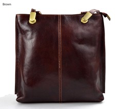 Ladies handbag dark brown leather bag clutch backpack crossbody women bag - $145.00