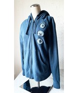 The North Face Blue Snowflake Patches Zip Front Sweatshirt Hoodie - Wome... - $541.67 MXN